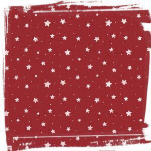 Pannolenci stampato 30x40 stelline 250135-8 rosso bianco